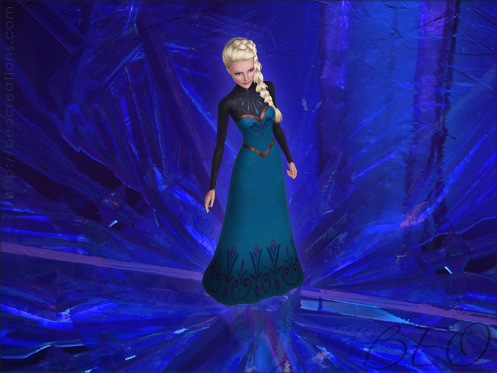 Elsa's coronation dress (Frozen) for The Sims 3 by BEO
